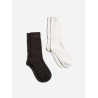 Duo Chaussettes TBS en coton noir et blanc